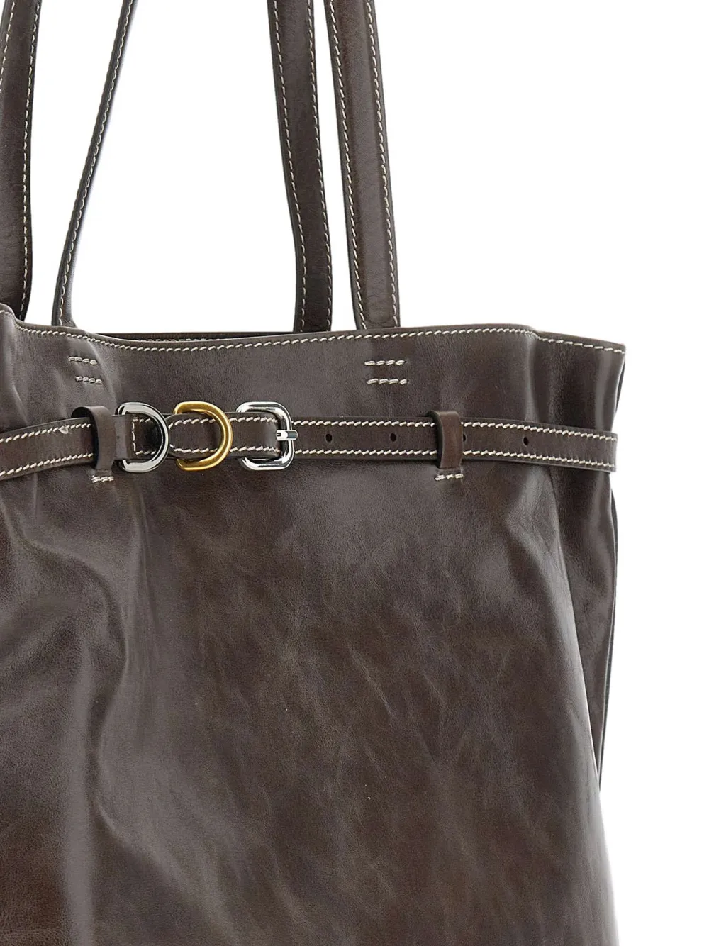 GIANNI CHIARINI Leren shopper Bruin