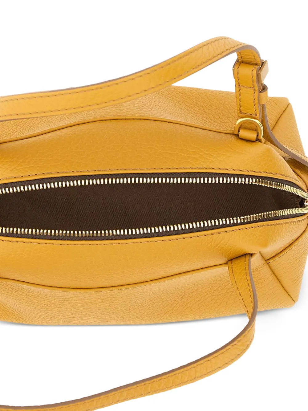 GIANNI CHIARINI Leren schoudertas Geel