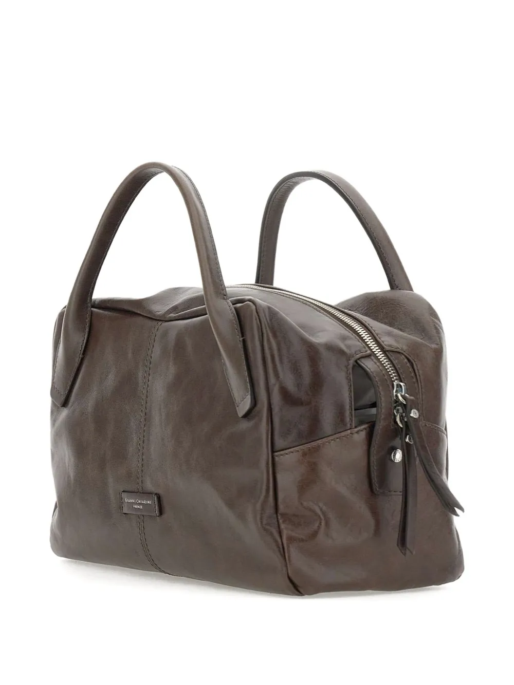 GIANNI CHIARINI Shopper met ritssluiting en handgreep Bruin