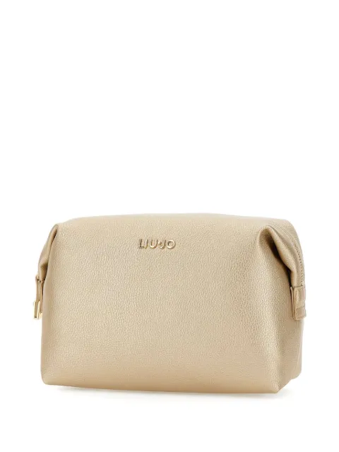 LIU JO textured leather cosmetic pouch