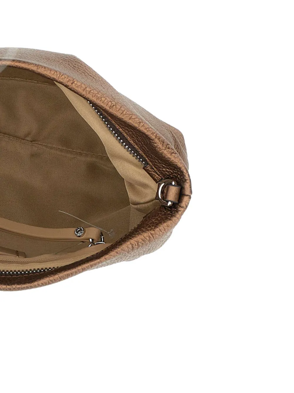 GIANNI CHIARINI Clutch met metallic-effect Bruin