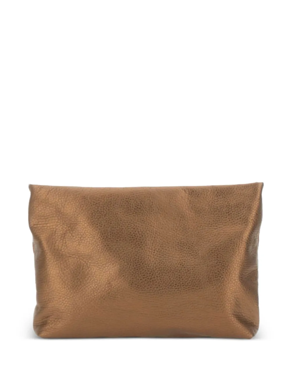 GIANNI CHIARINI Clutch met metallic-effect Bruin