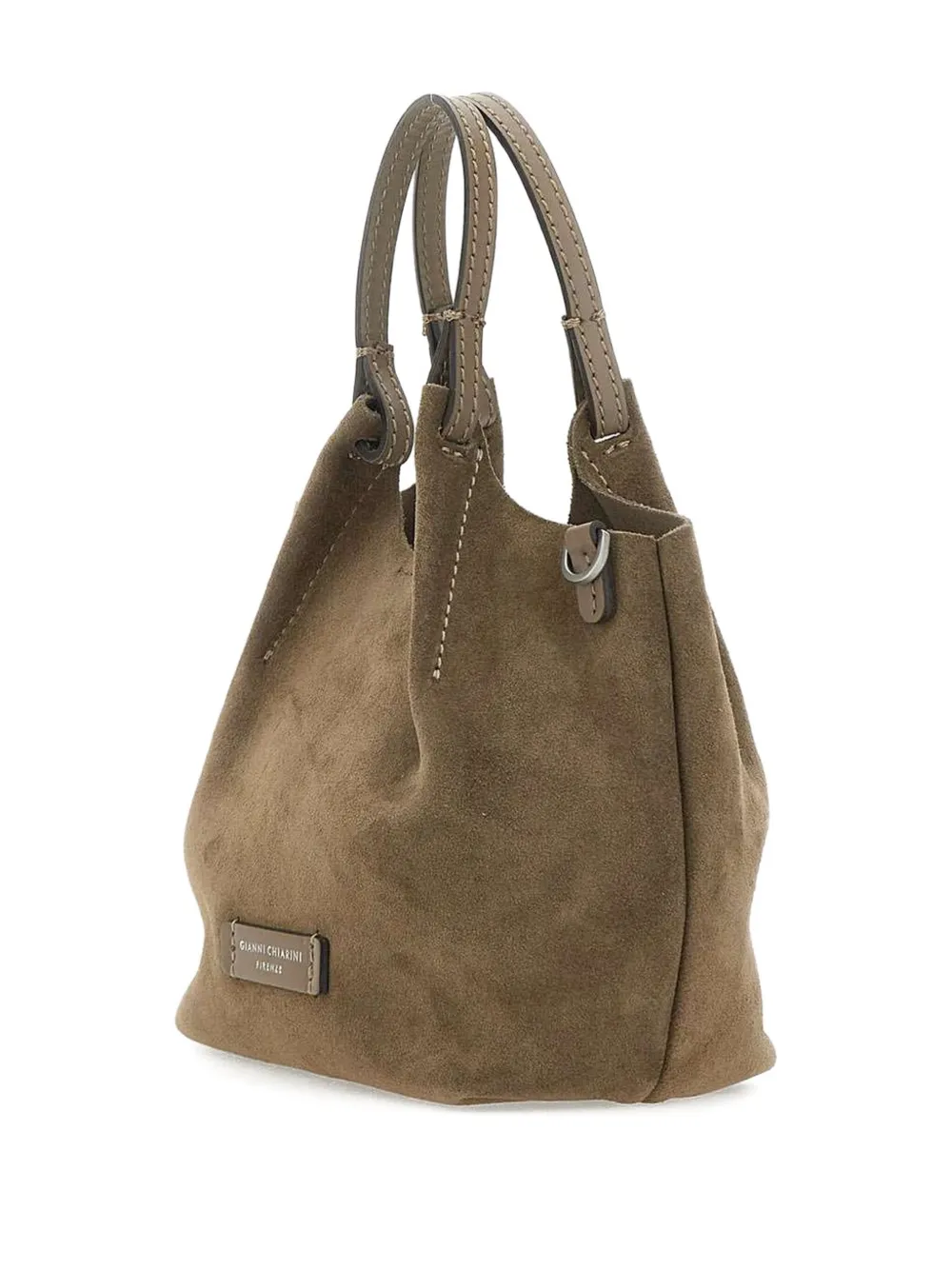GIANNI CHIARINI Leren shopper Groen