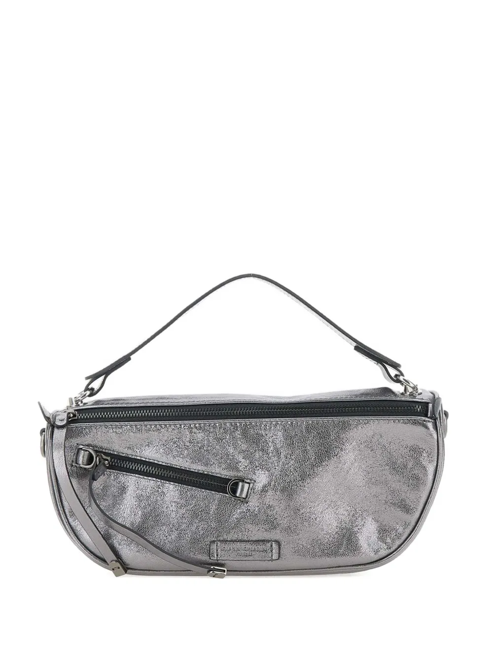 GIANNI CHIARINI metallic zip-fastening tote bag Zilver