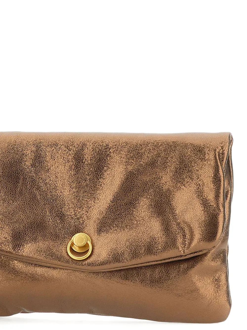 GIANNI CHIARINI Leren clutch Bruin
