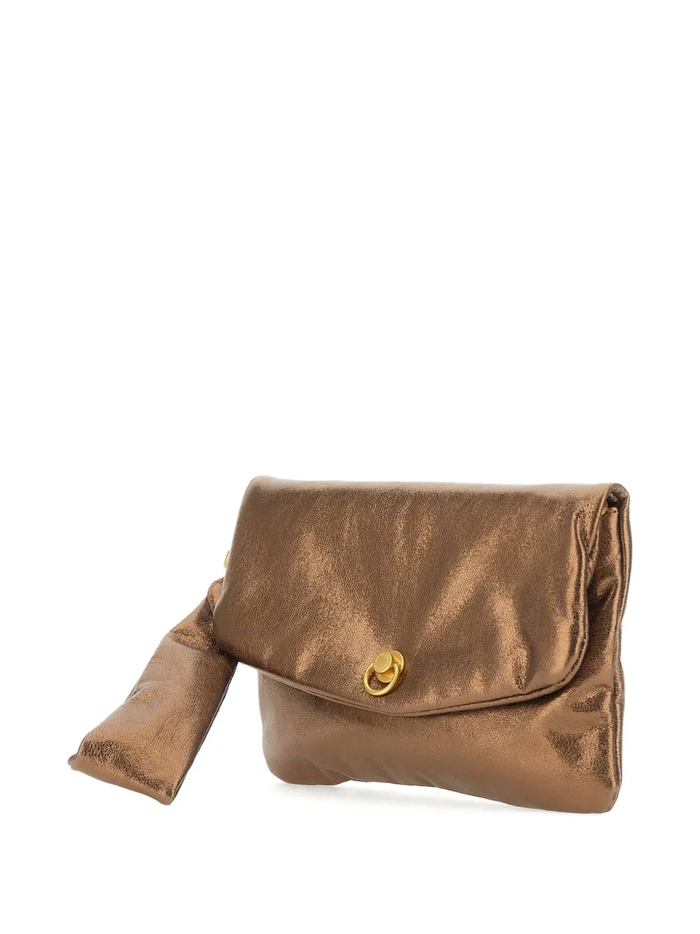 GIANNI CHIARINI Leren clutch Bruin