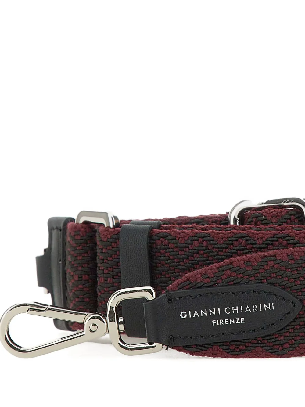 GIANNI CHIARINI Leren schouderband Zwart