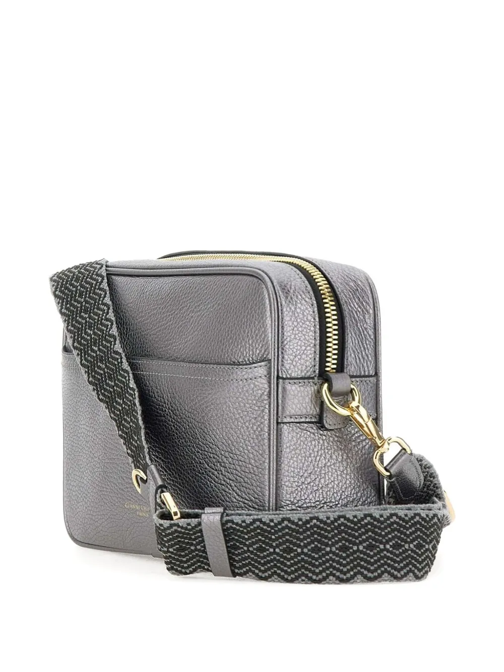 GIANNI CHIARINI Leren schoudertas Grijs