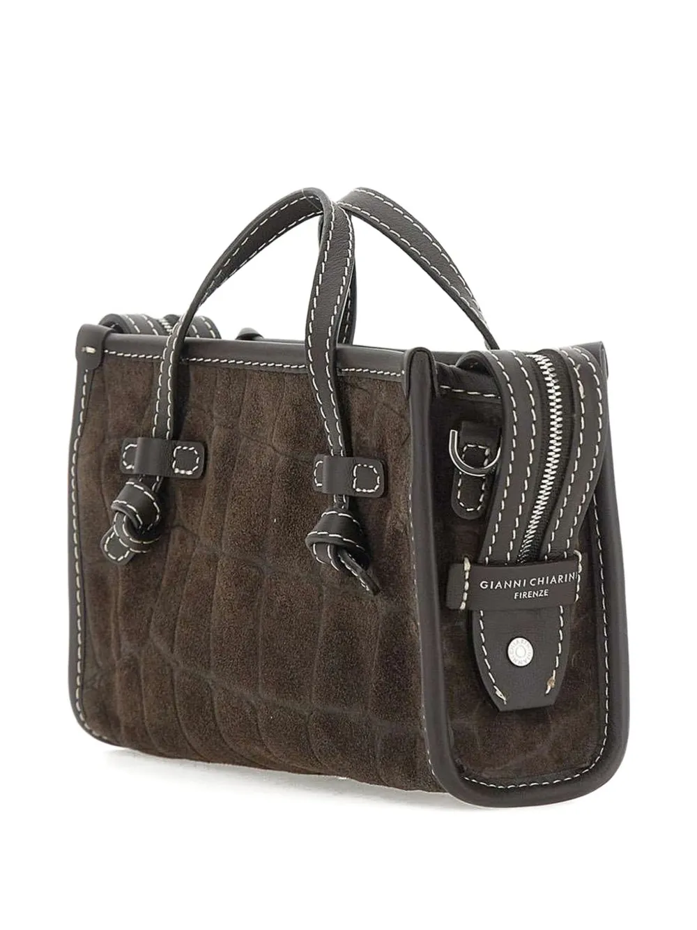 MARCELLA CLUB Marcella shopper met krokodillen-reliëf Bruin