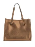 MARCELLA CLUB metallic leather tote bag - Brown