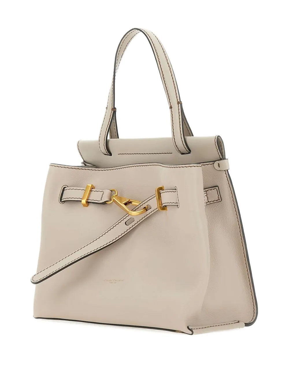 GIANNI CHIARINI buckle-detail leather tote bag Wit