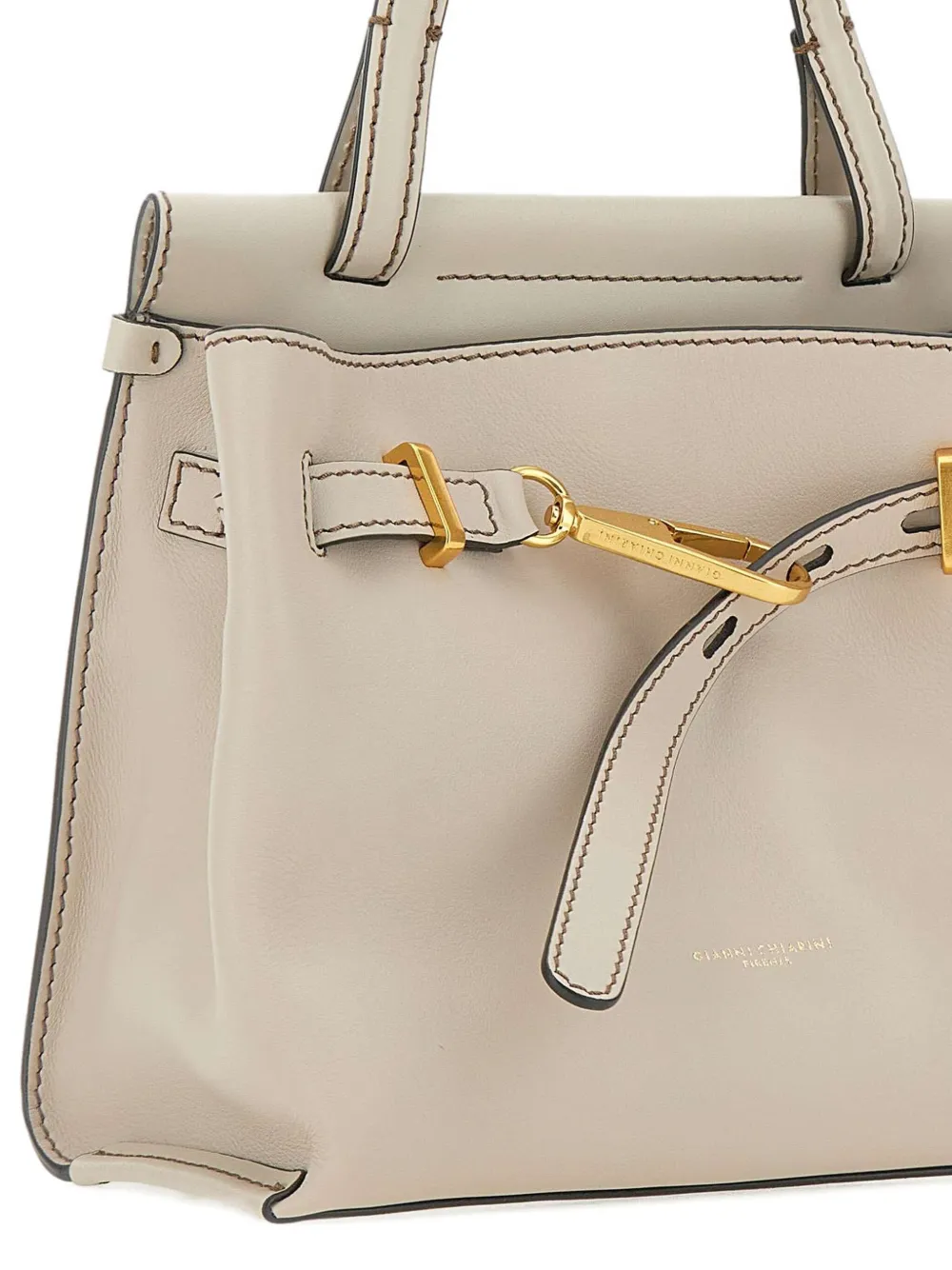 GIANNI CHIARINI buckle-detail leather tote bag Wit