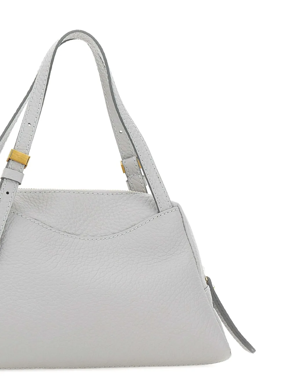GIANNI CHIARINI Schoudertas met ritssluiting en handgreep Grijs