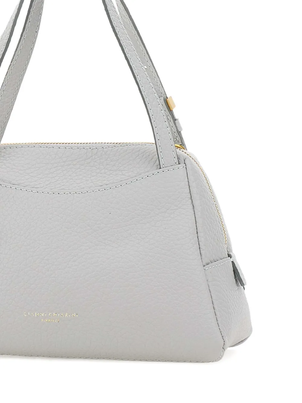 GIANNI CHIARINI Schoudertas met ritssluiting en handgreep Grijs