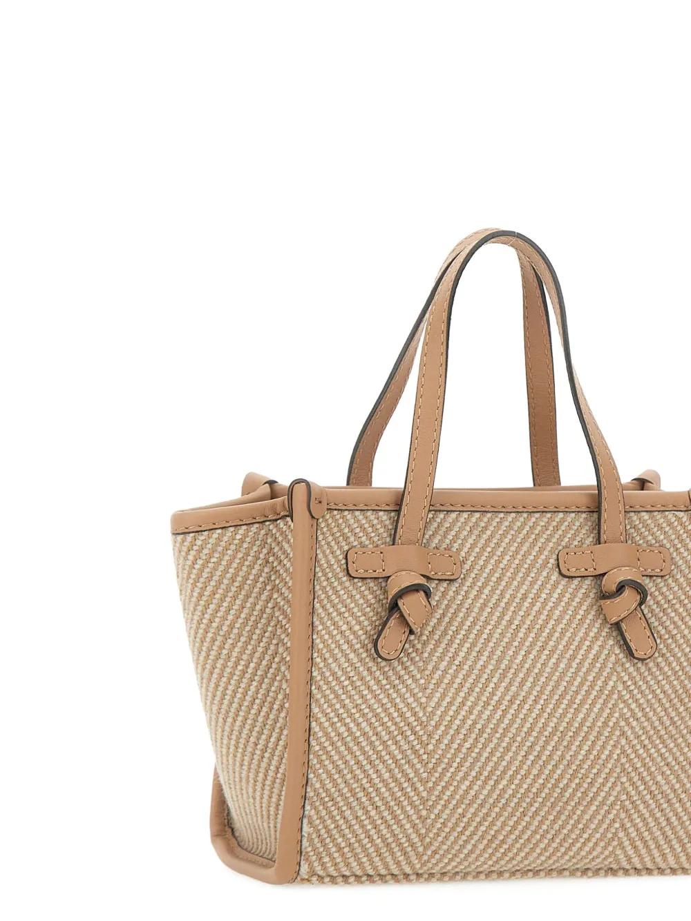 MARCELLA CLUB Leren shopper Beige