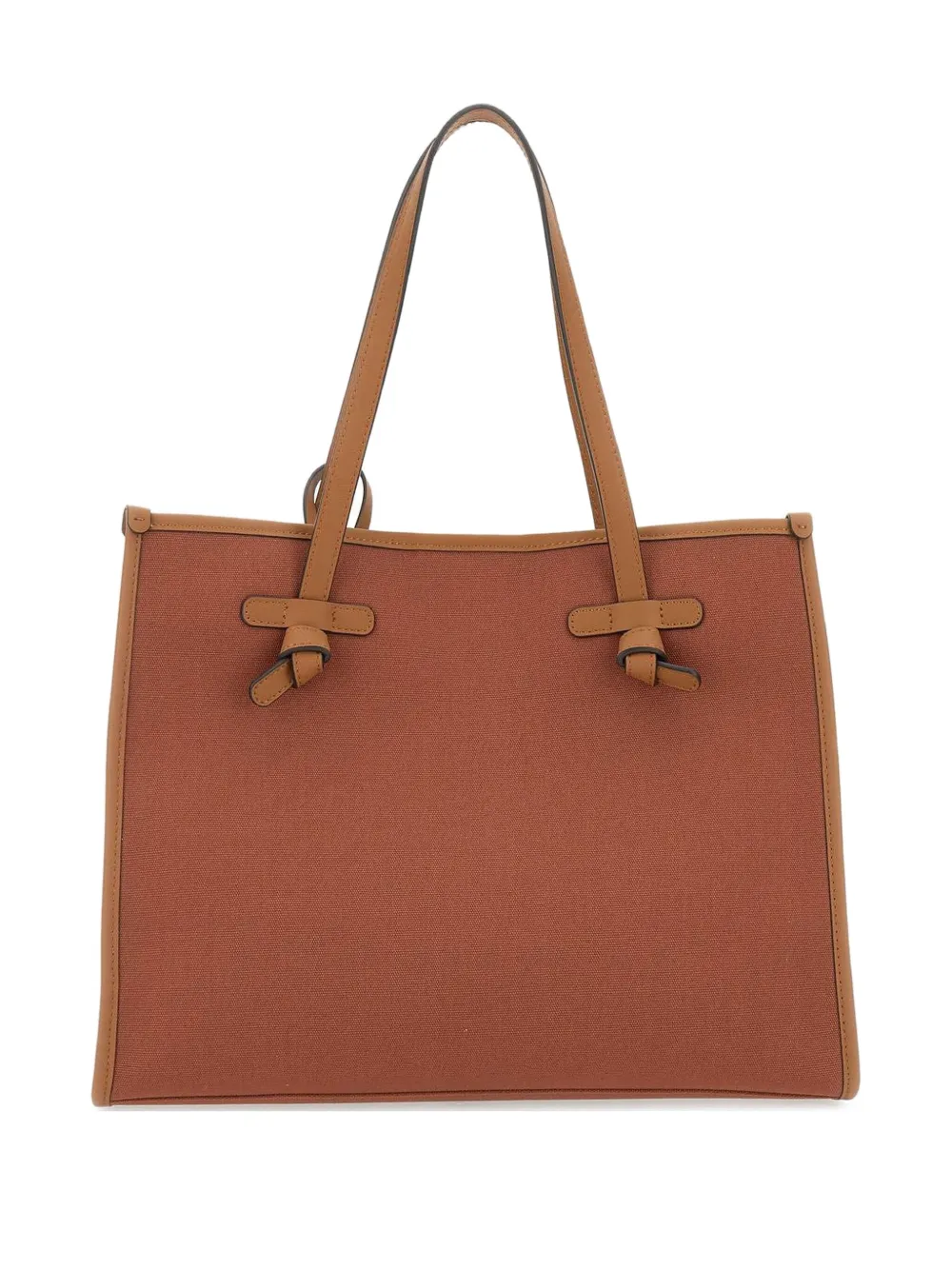 GIANNI CHIARINI Marcella canvas schoudertas met geknoopt detail Bruin