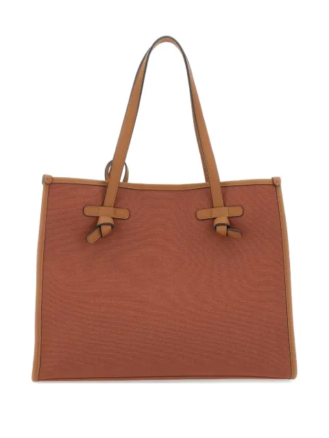 GIANNI CHIARINI Marcella knotted-detail canvas shoulder bag