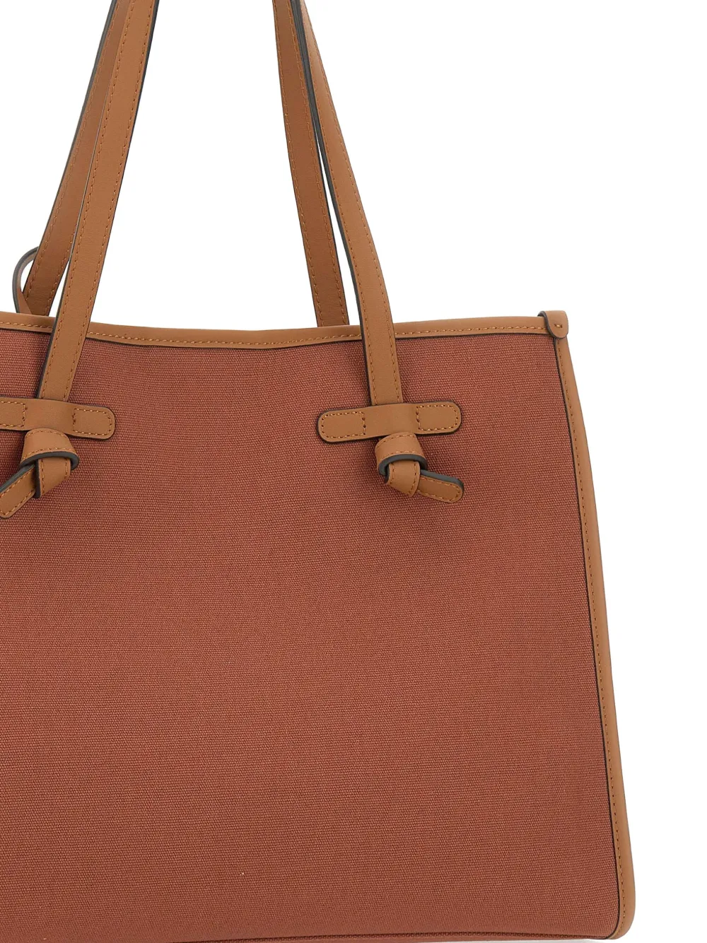 GIANNI CHIARINI Marcella canvas schoudertas met geknoopt detail Bruin