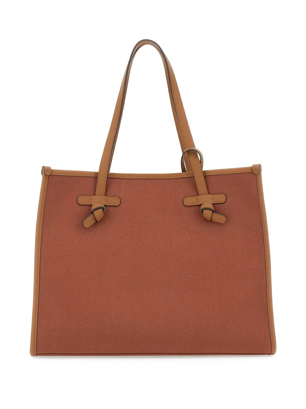 GIANNI CHIARINI Marcella canvas schoudertas met geknoopt detail Bruin