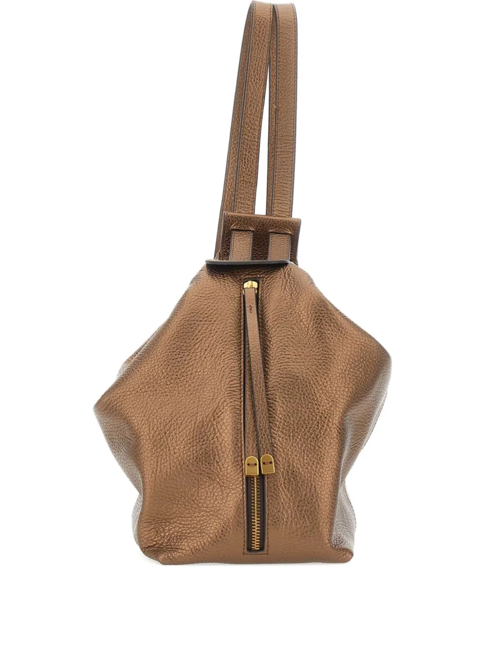 GIANNI CHIARINI metallic-effect leather shoulder bag | Brown | Image 1