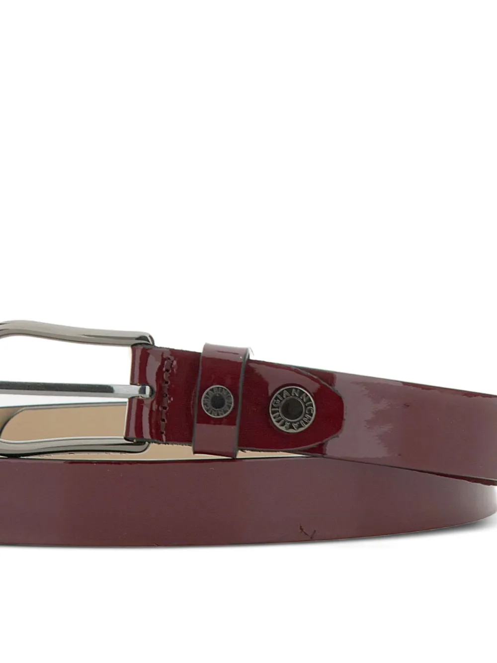 GIANNI CHIARINI Leren gespriem Rood