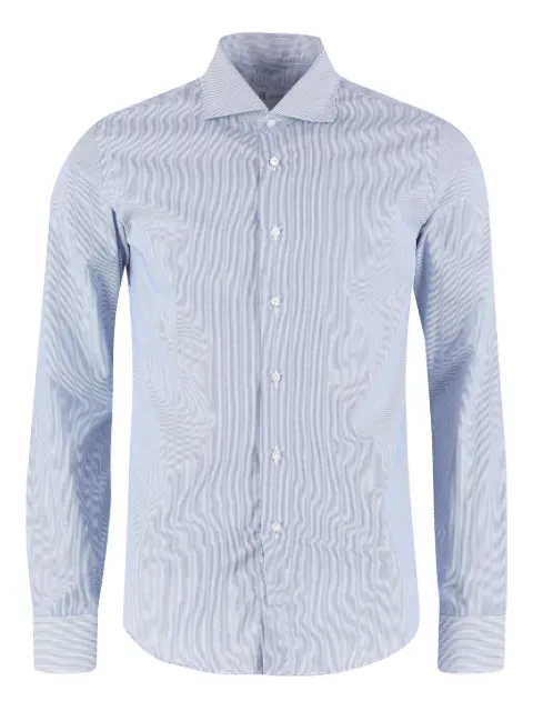 THE (Alphabet) striped cotton shirt