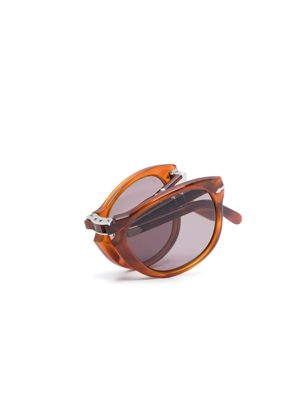 Persol Zonnebril met rond montuur Bruin