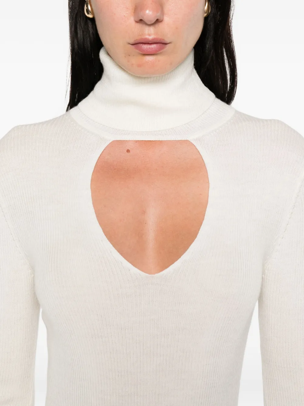 P.A.R.O.S.H. Trui met uitgesneden detail Beige