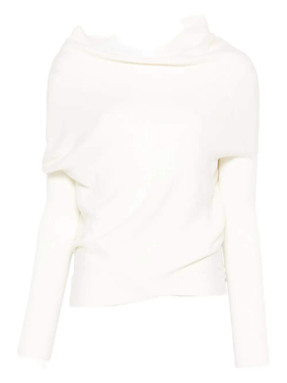 P.a.r.o.s.h Off-shoulder Sweater In White