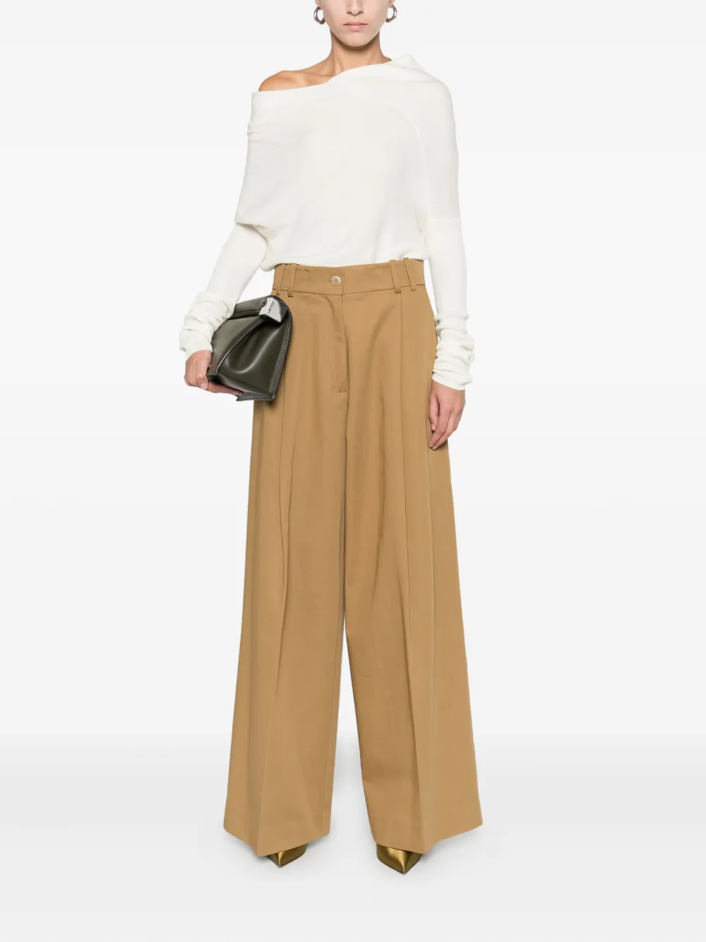 P.a.r.o.s.h Off-shoulder Sweater In White