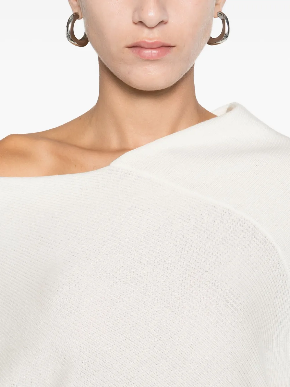 P.a.r.o.s.h Off-shoulder Sweater In White