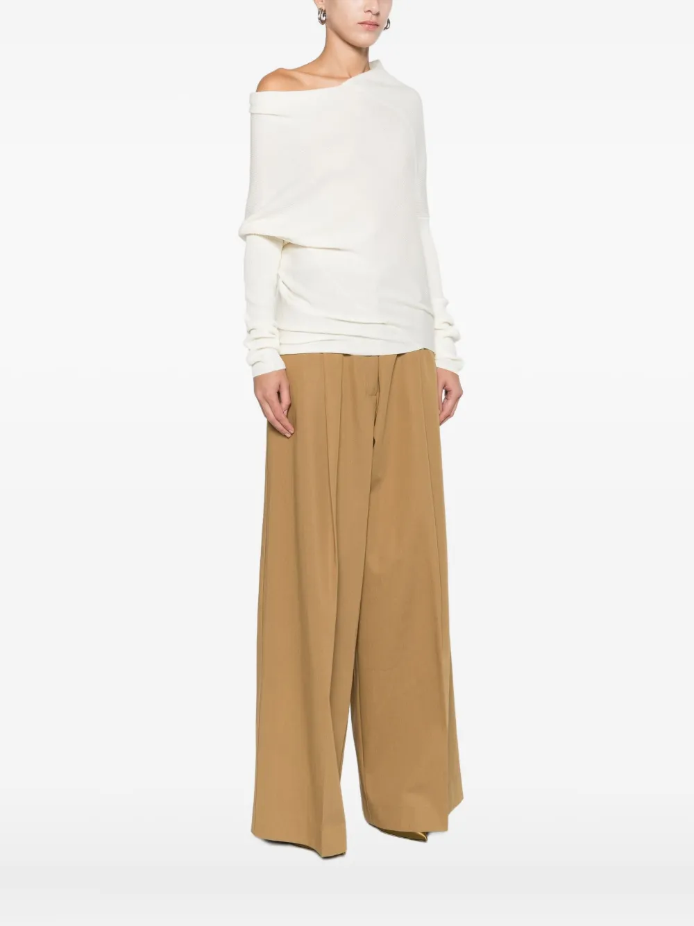 P.a.r.o.s.h Off-shoulder Sweater In White