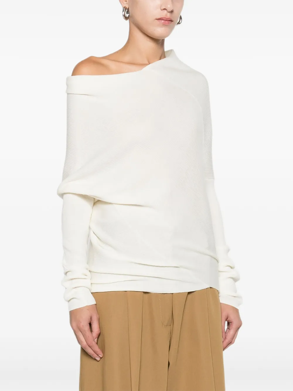 P.A.R.O.S.H. off-shoulder sweater Beige