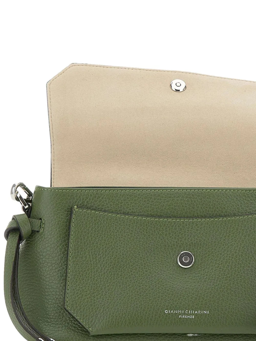 GIANNI CHIARINI Leren schoudertas Groen