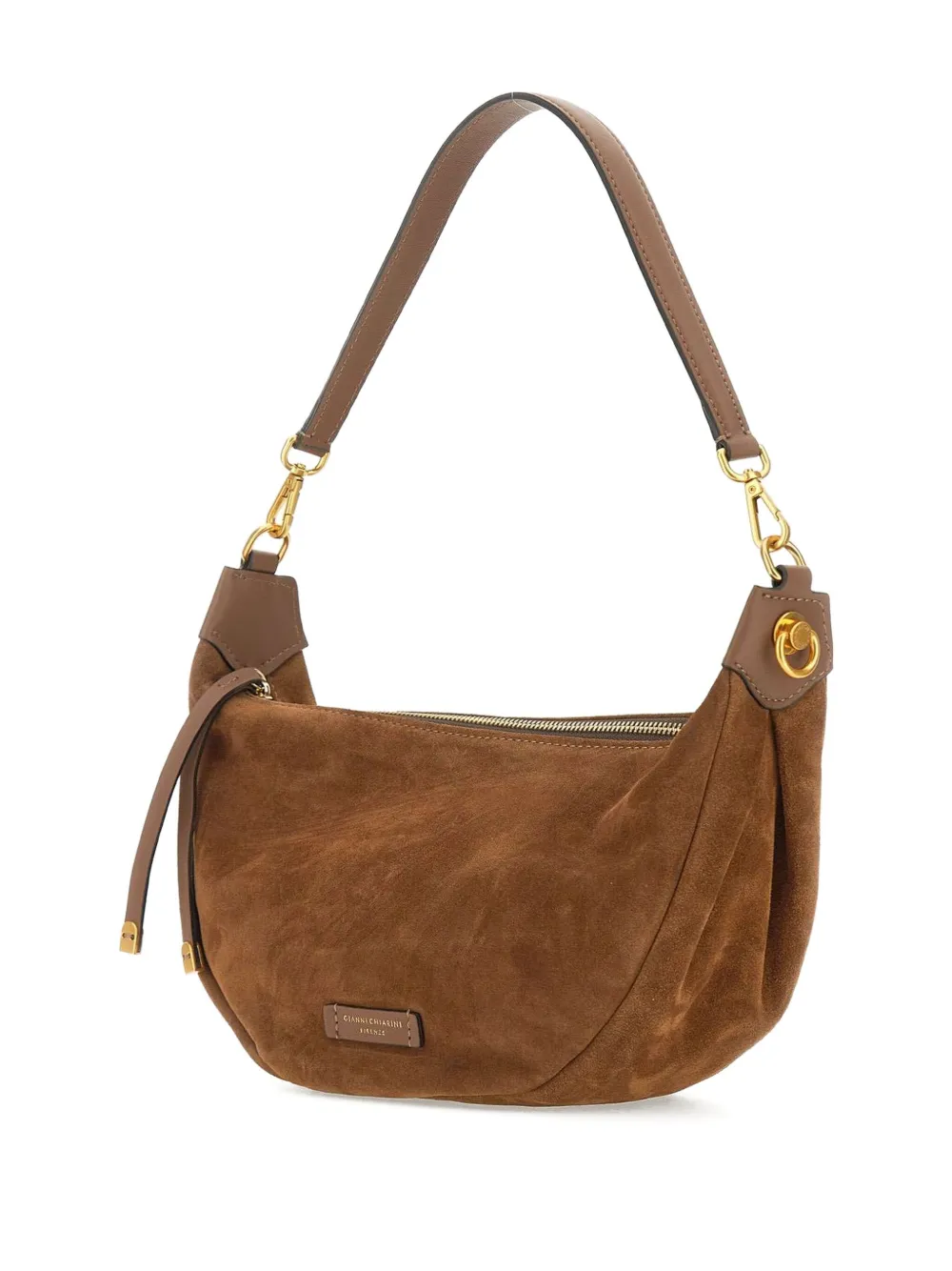 GIANNI CHIARINI suede shoulder bag Bruin