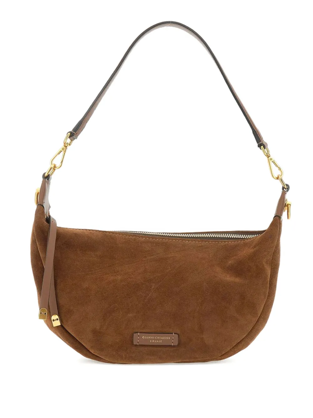 GIANNI CHIARINI suede shoulder bag Bruin