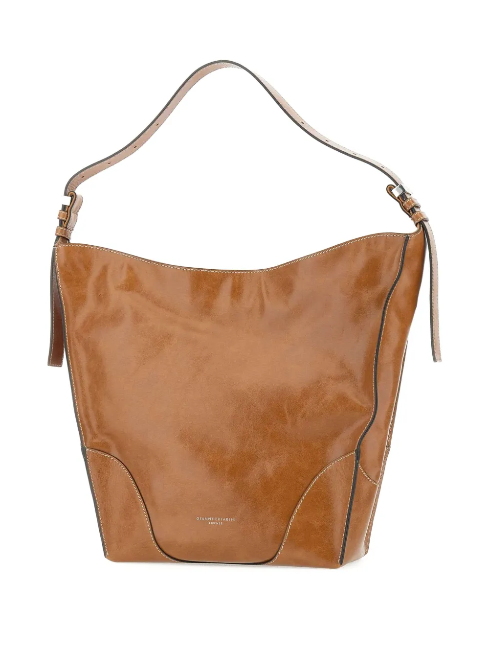 GIANNI CHIARINI buckle-strap tote bag Bruin