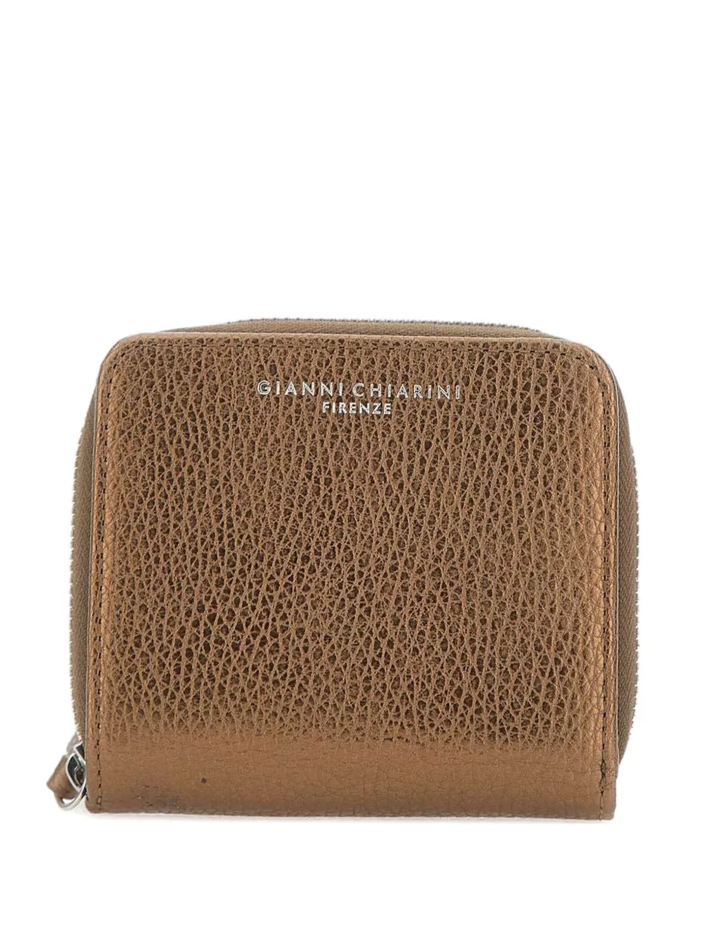 GIANNI CHIARINI Portemonnee met rits en logodetail Bruin