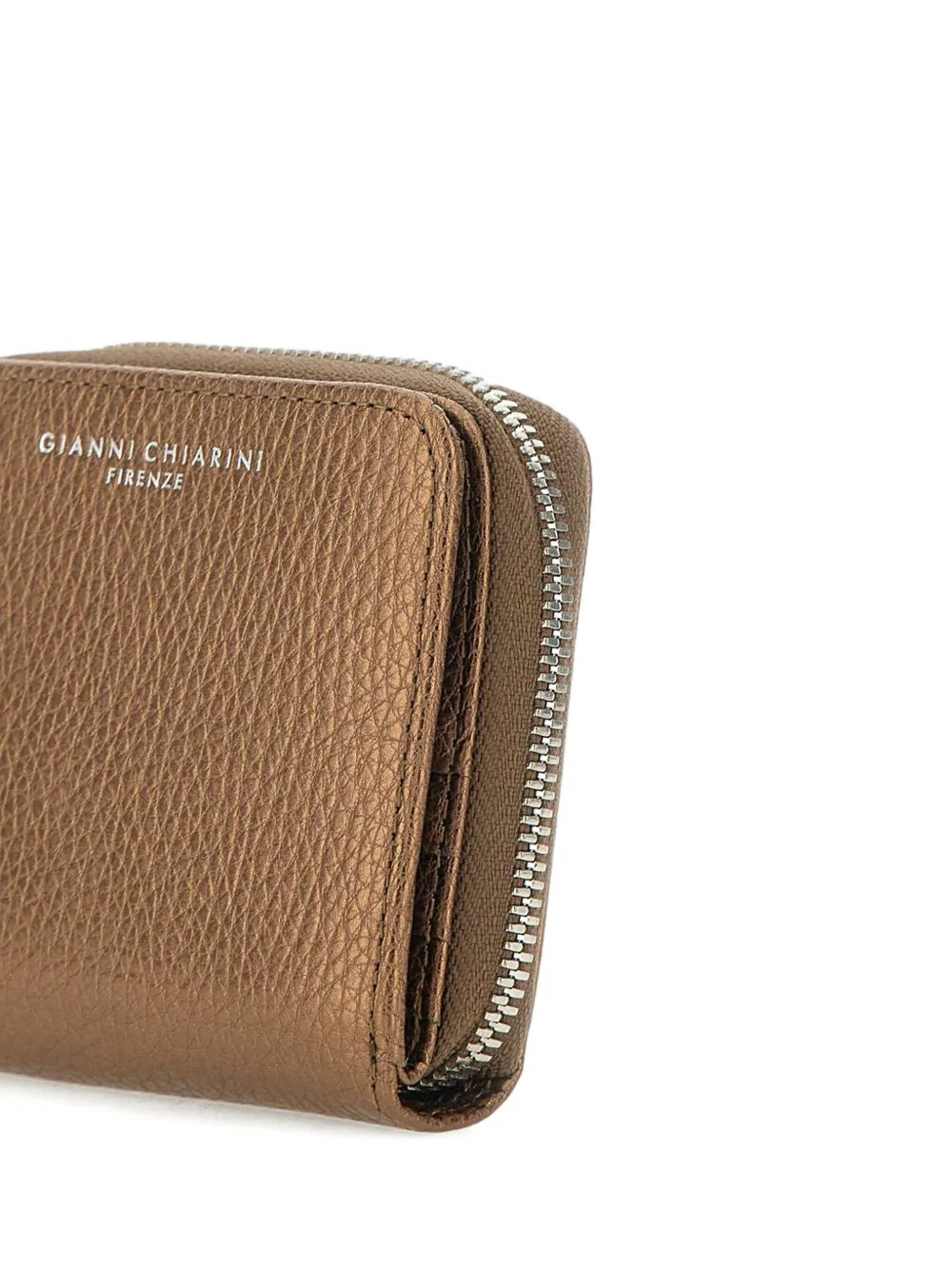 GIANNI CHIARINI Portemonnee met rits en logodetail Bruin