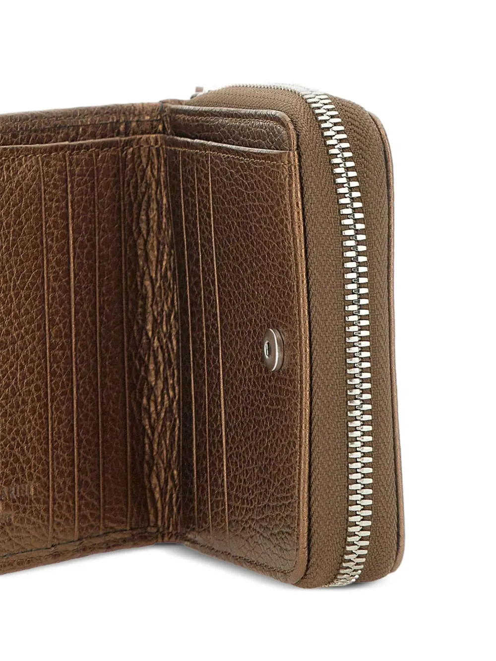 GIANNI CHIARINI Portemonnee met rits en logodetail Bruin