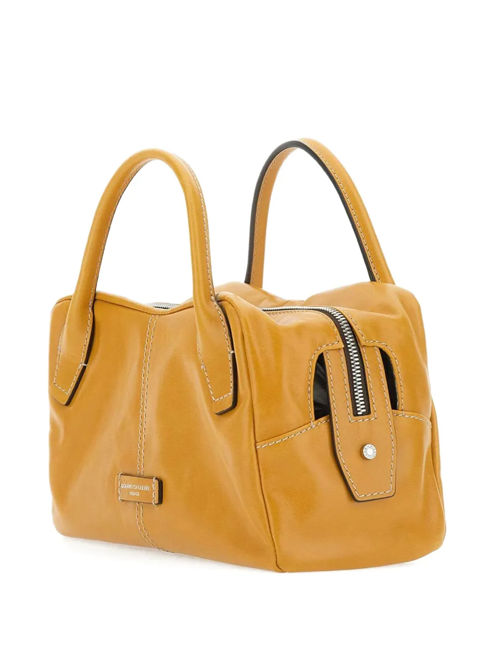 GIANNI CHIARINI leather zip-fastening bag Geel