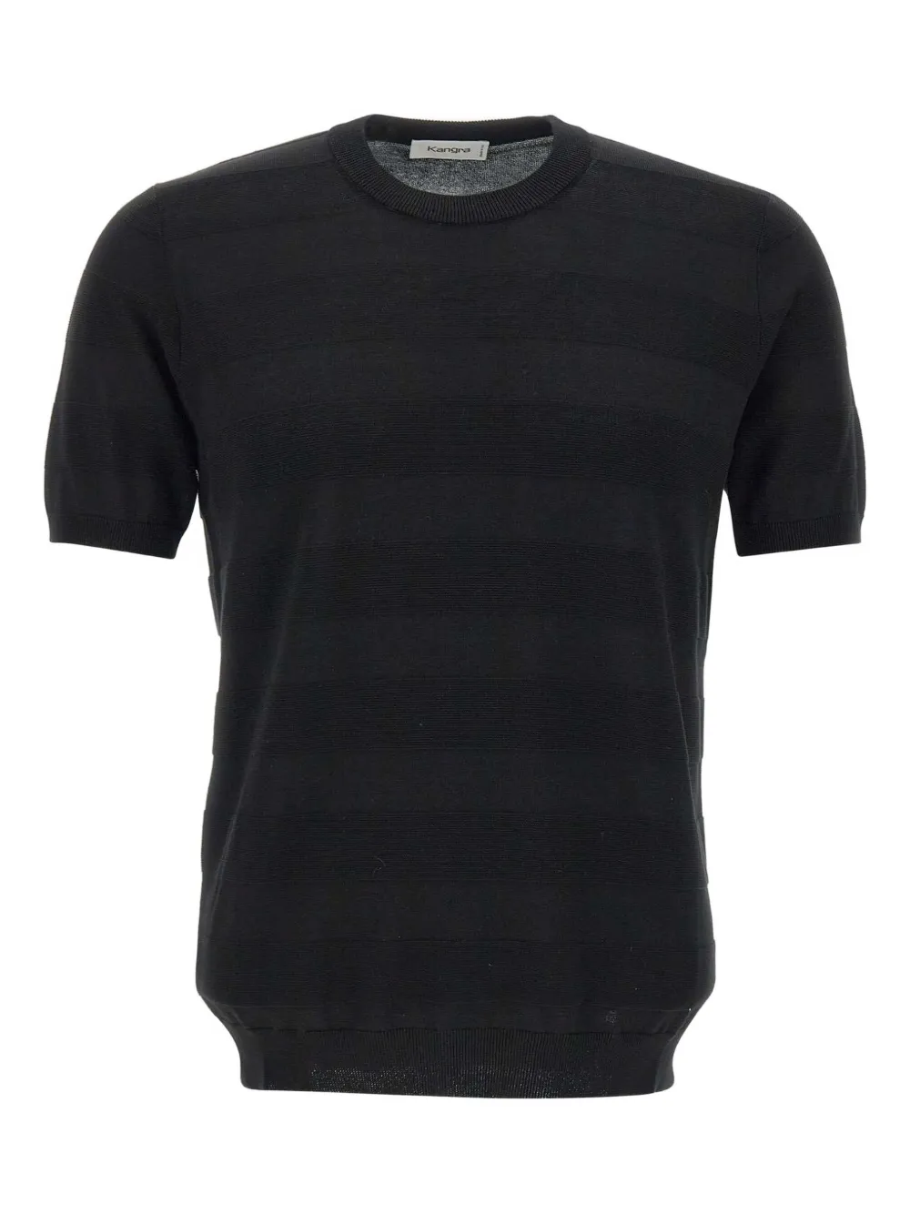 Kangra playera manga corta con rayas estampadas | negro | Image 1