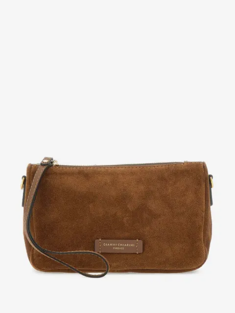 GIANNI CHIARINI suede clutch bag
