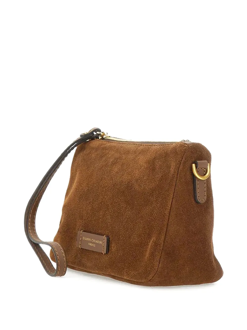 GIANNI CHIARINI Suède clutch Bruin