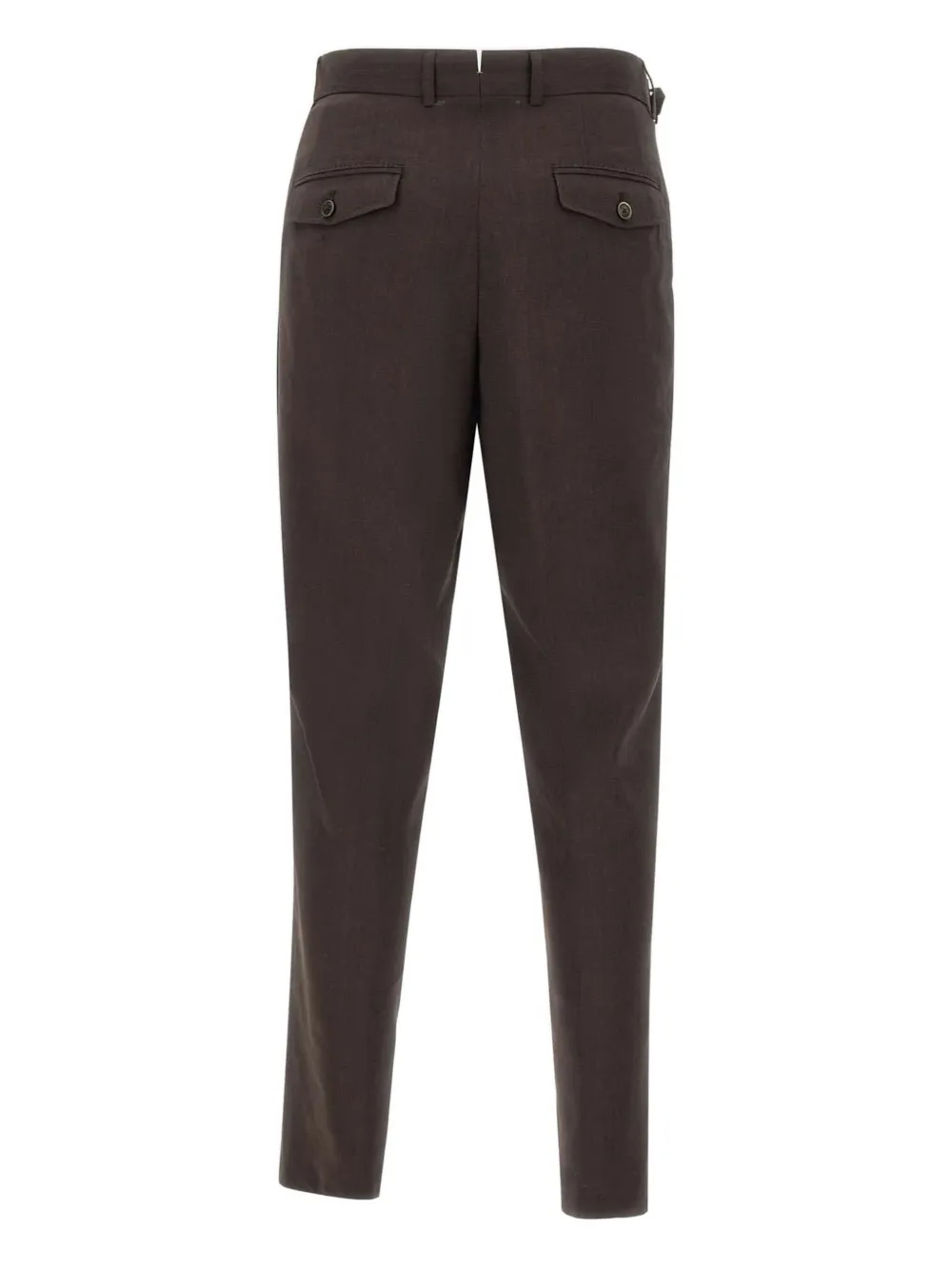 BOSS Broek van linnenblend - Bruin