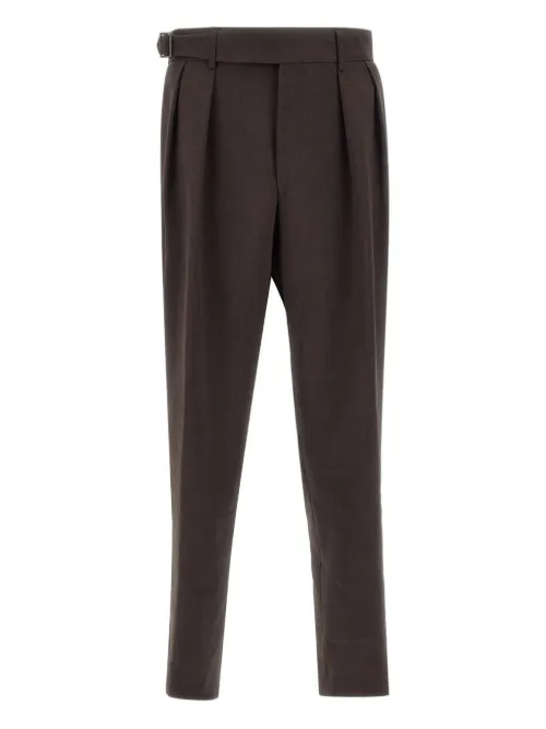 Pantalon en lin mélangé - BOSS - Modalova