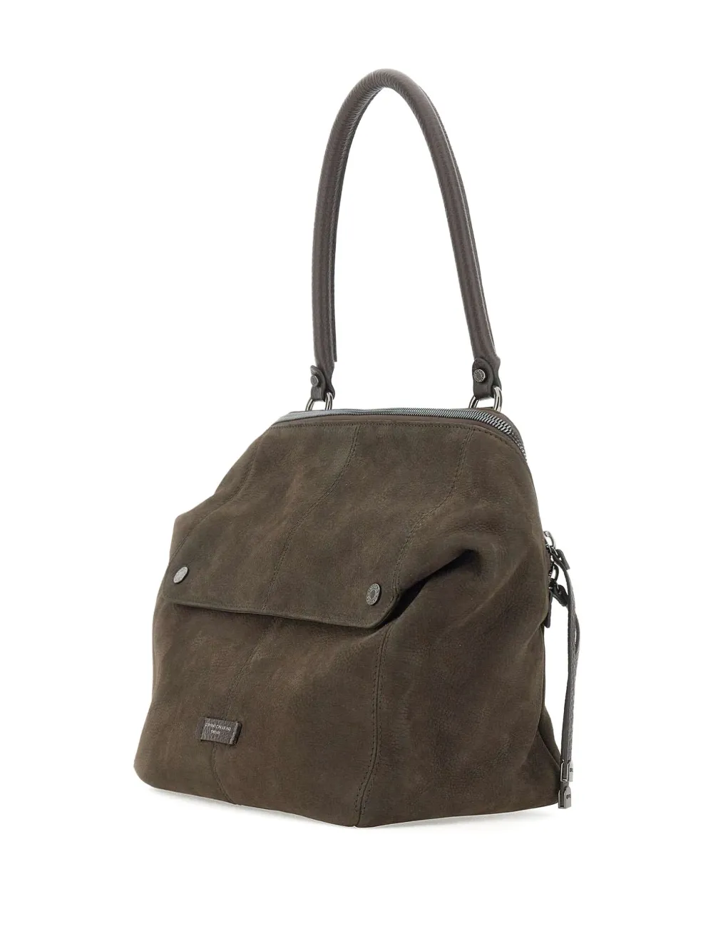GIANNI CHIARINI Schoudertas met logopatch Bruin
