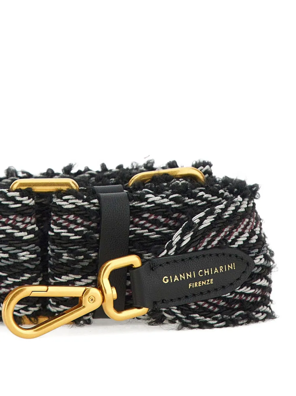 GIANNI CHIARINI Schouderband met geweven textuur Zwart
