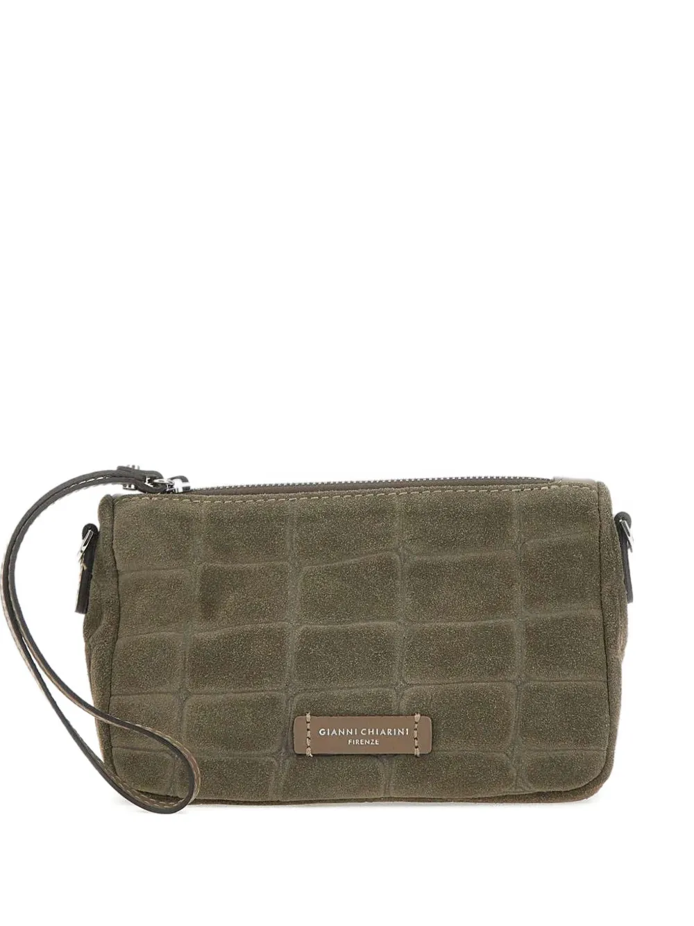 GIANNI CHIARINI Suède clutch Groen