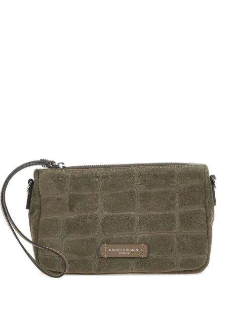 GIANNI CHIARINI suede clutch bag